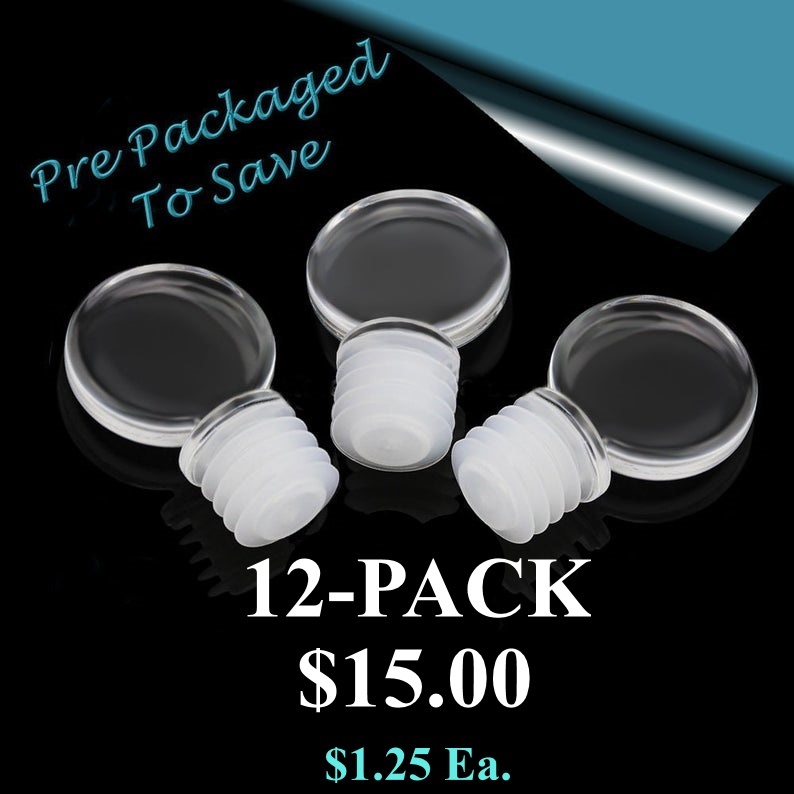 ROUND ACRYLIC BOTTLE STOPPER BLANK(12PACK) BarwareWine Bottle